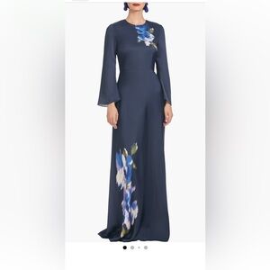 Sachin + Babi Navy Blue Floral Long Sleeve Dress